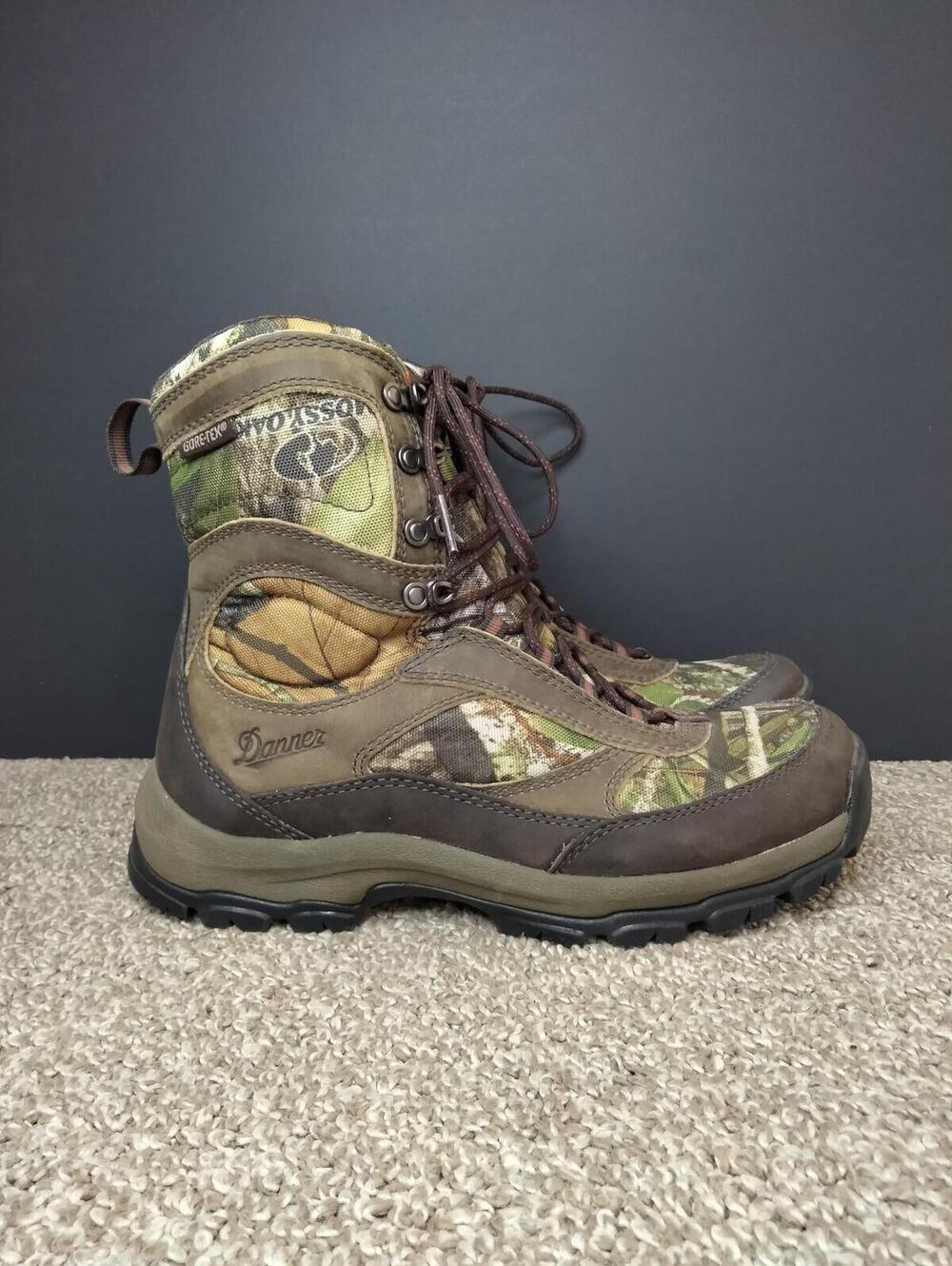 Danner Womens Boots Size 7.5 High Ground Realtree Xtra Waterproof Camo Mossy Oak